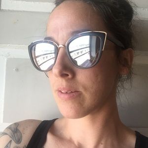 Cat Eye sunglasses with copper trim